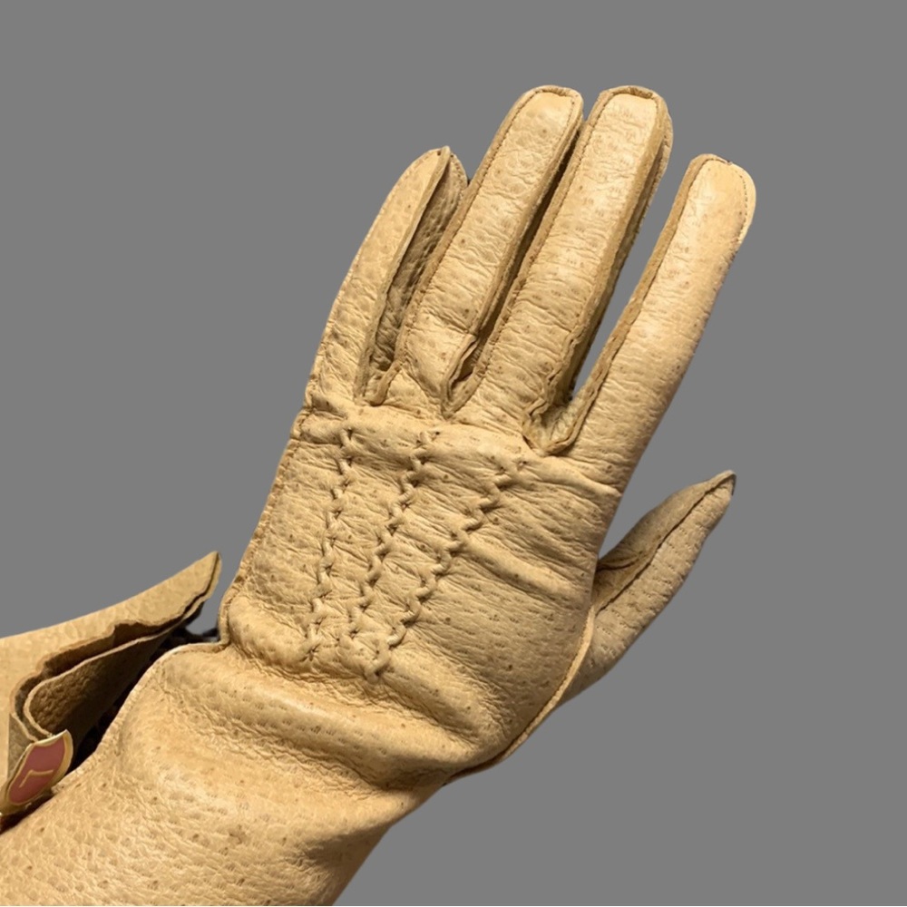 NWT Vintage 1970s Grandoe Leather Gloves no lining Size 7